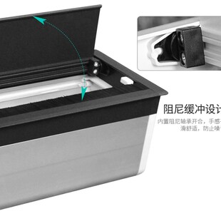 办公桌穿线孔盖板桌面线盒装饰盖电脑桌长方形线槽内装型