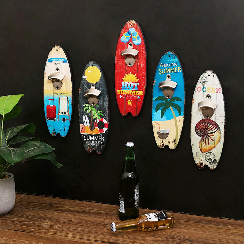 烧烤店创意啤酒瓶器挂牌挂件饭店火锅店酒吧启瓶器挂饰墙面装饰