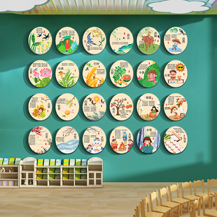 二十四节气装饰挂画面纸环创幼儿园楼梯走廊创题成品