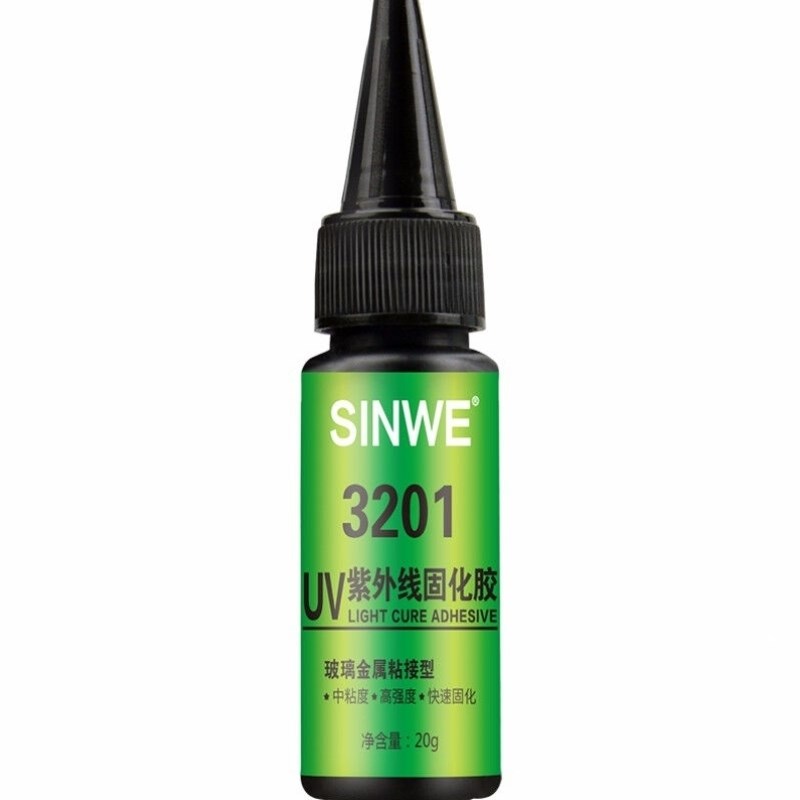 SINWE3201紫外线固化胶UV无影胶粘水晶金属玻璃茶几透明修复无痕