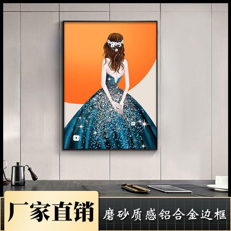 电表箱装饰画免打孔客厅配电箱竖款画悬挂式总关电闸箱竖版壁画