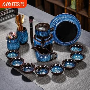 陶瓷功夫茶具家用轻奢懒人自动小茶杯壶冲泡茶器茶盘大气 整套装
