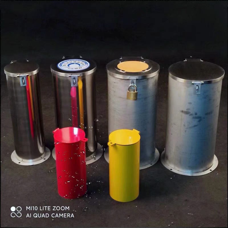 地下水环境监测井盖家用井盖圆形井盖防护罩带锁不锈钢加厚井盖