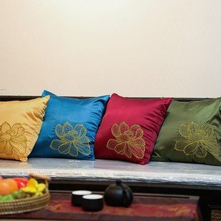 东南亚风格泰丝抱枕泰式酒店会所沙发靠垫靠枕床头腰靠汽车腰枕