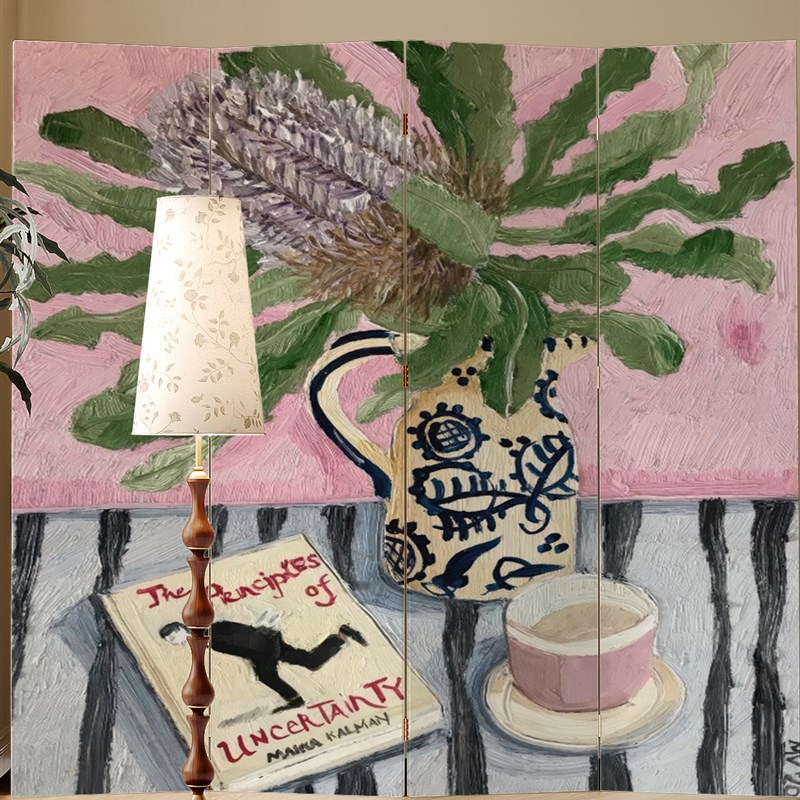 马蒂斯艺术个性彷油画屏风隔断卧室客厅可折叠移动背景墙装饰折屏