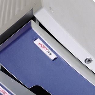 远生U文件柜三层带锁桌面文件柜整理柜资料柜 远生文具