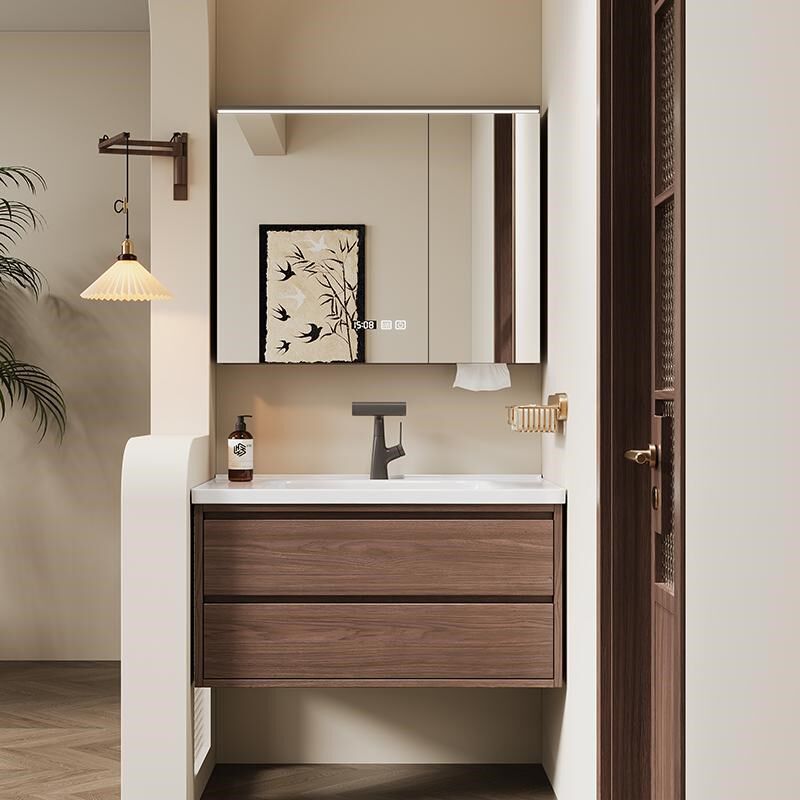 新浴室柜陶瓷一体盆中古风洗脸池柜宋氏美学,家装主材,浴室柜组合,淘宝优惠券,粉丝福利购,淘宝优惠卷