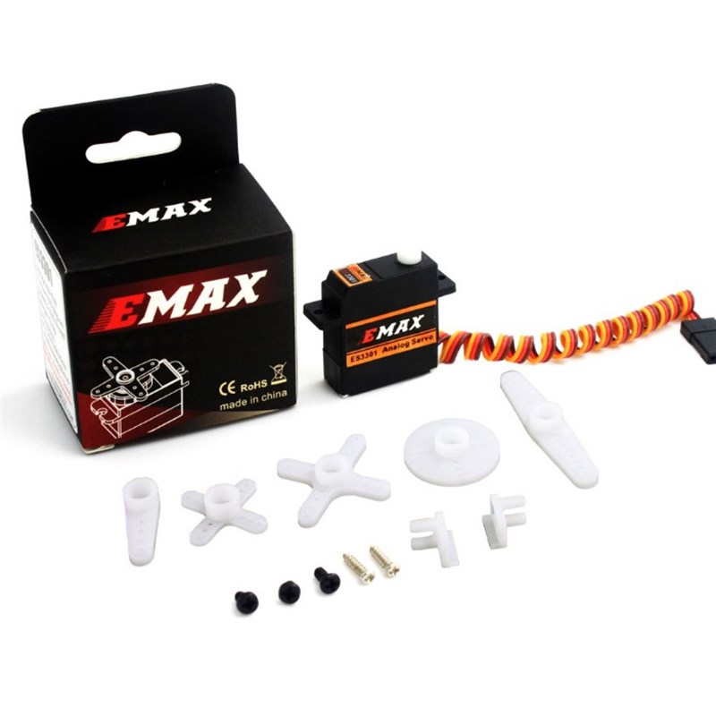银燕EMAX ES3301/ES3302/3351/3352/扁平翼滑翔机9克金属模拟舵机