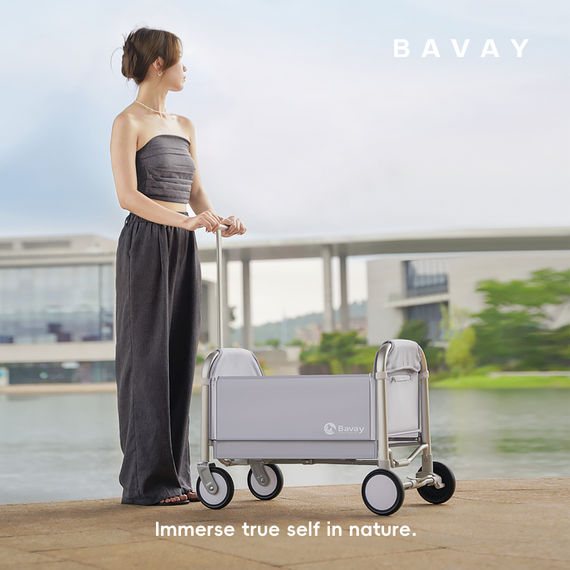 Bavay/北欢YOLA购物车折叠手推车买菜车家用户外拖快递小拉车Y11