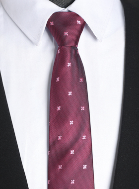 领带男正装拉链式结婚新郎男士商务蓝色懒人免打西装衬衫7cm