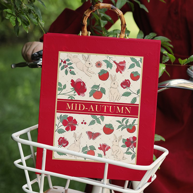 2024新款中秋月饼礼盒空盒高档定制国潮包装盒8粒6手提盒子礼品盒