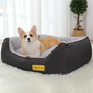保暖可拆洗大型犬金毛狗床四季 狗窝冬季 通用泰迪宠物床沙发垫狗屋