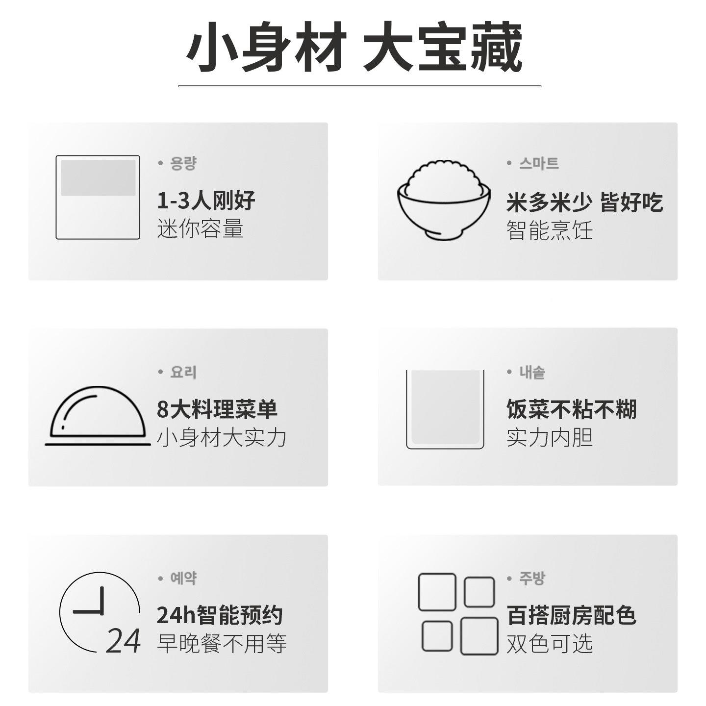 【自】福库电饭煲多能家用智能控营2L小功型CR-0410M迷你电饭锅1