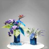 现样板房彷真花摆软件假花厅花摆客花餐桌面轻WET奢装 代饰彷真花