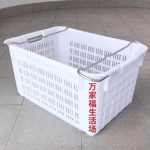 冷库用蔬周菜水果ODC筐纳长方形金属把手快递运收输转箱大号镂空