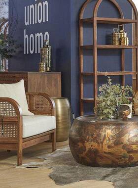 新中式实木藤编发组厅合北酒欧复古民宿店客双人三沙人位卡座TBSF