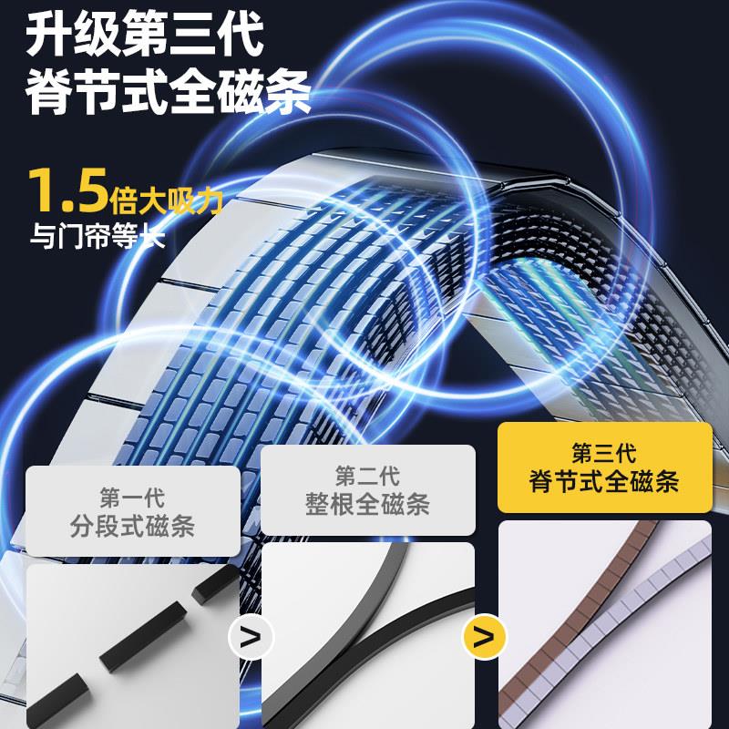空调门帘2025新款高档砂空调挡风门磨帘磁吸条力强隔断窗化遮妆室
