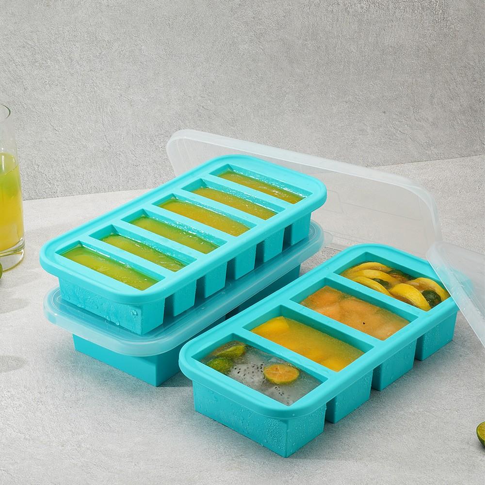 胶冷冻模具带胶盖冷藏硅YSW食物盒储存盒硅冰粒冰格模具制盒保鲜