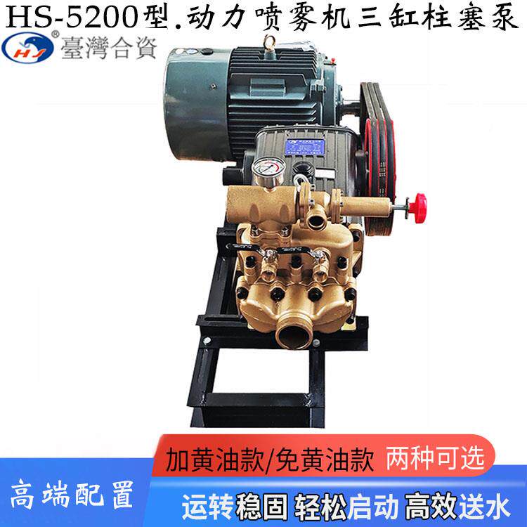 台湾5200700柱塞泵高压型打药机喷雾程器大流量高山扬送水泵