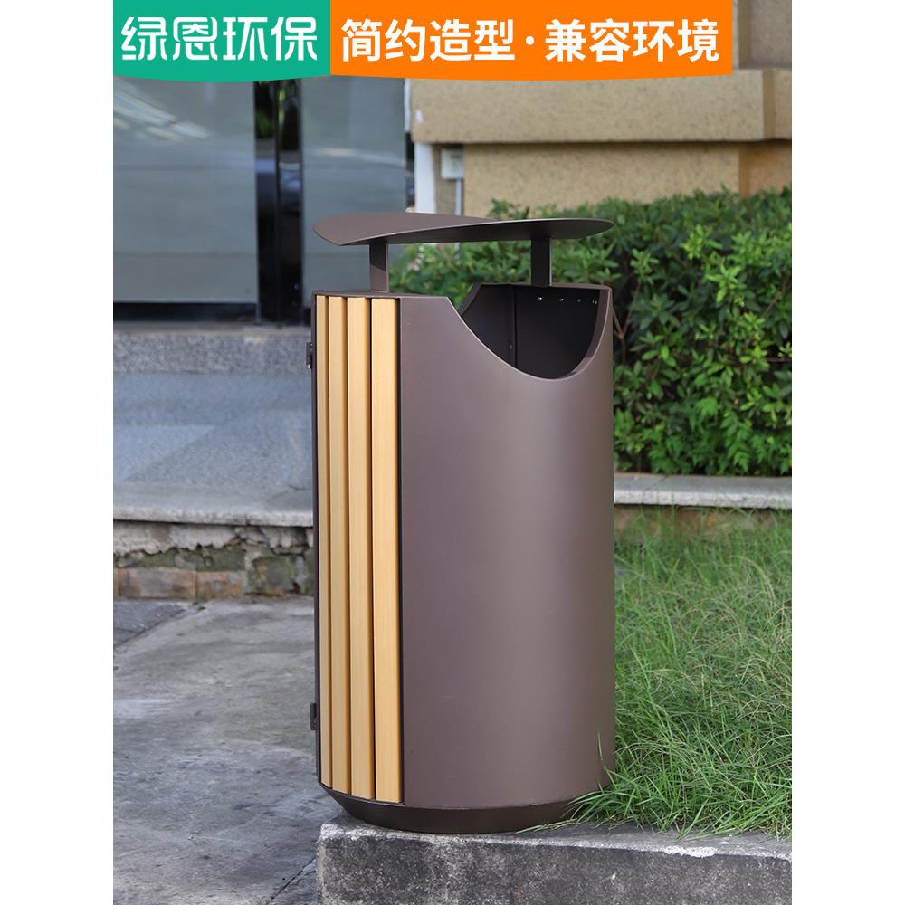 室垃圾桶时尚简约大单桶户量外不锈钢果皮箱外大垃圾桶环CGX容卫