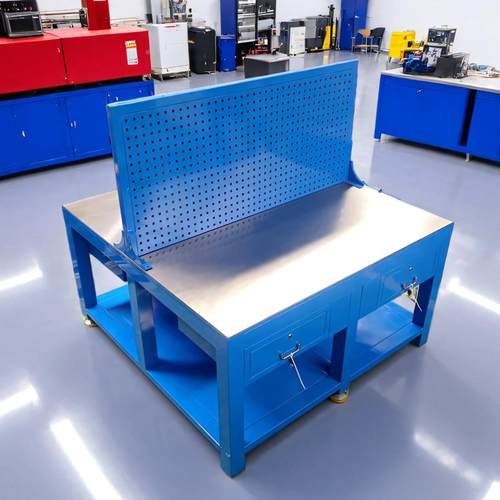 型钳工工作车间模具维修东莞市拓台虎钳飞模台台台钢板工作台实重