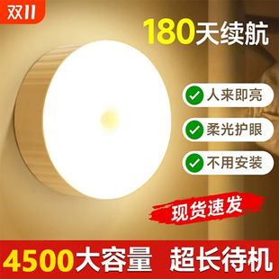 德国新款 感应小夜灯充电大容量人体智能家用过道走廊长续航感应灯