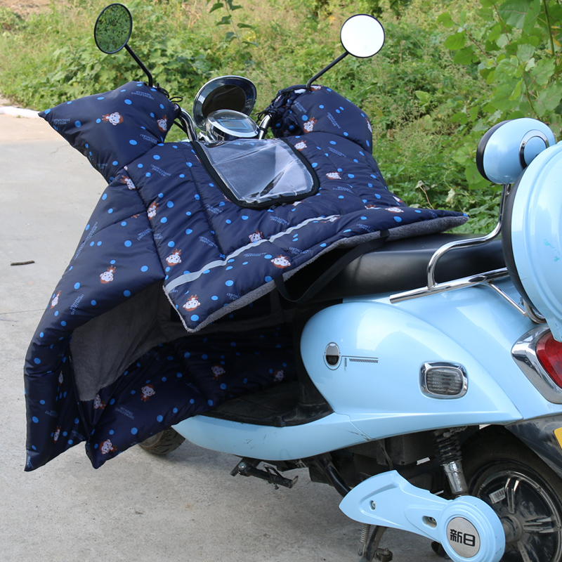 电动车挡风被冬季加绒加厚秋春亲子款电瓶摩托车防风衣罩母子冬天