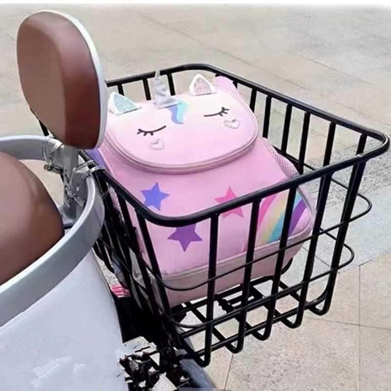 踏板车防水加粗车筐电动车自行车后置单车篮电瓶车篓配件防水学生