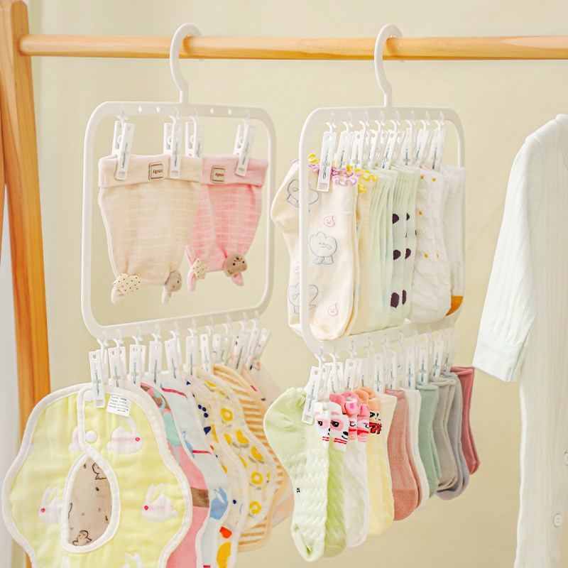 多夹子衣架家用大容量晾袜子神器袜架多功能学生儿童内衣宿舍挂钩
