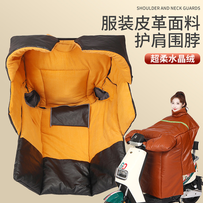 电动车挡风被冬季加绒加厚特厚电瓶机车防水冬天新款冬款防风罩