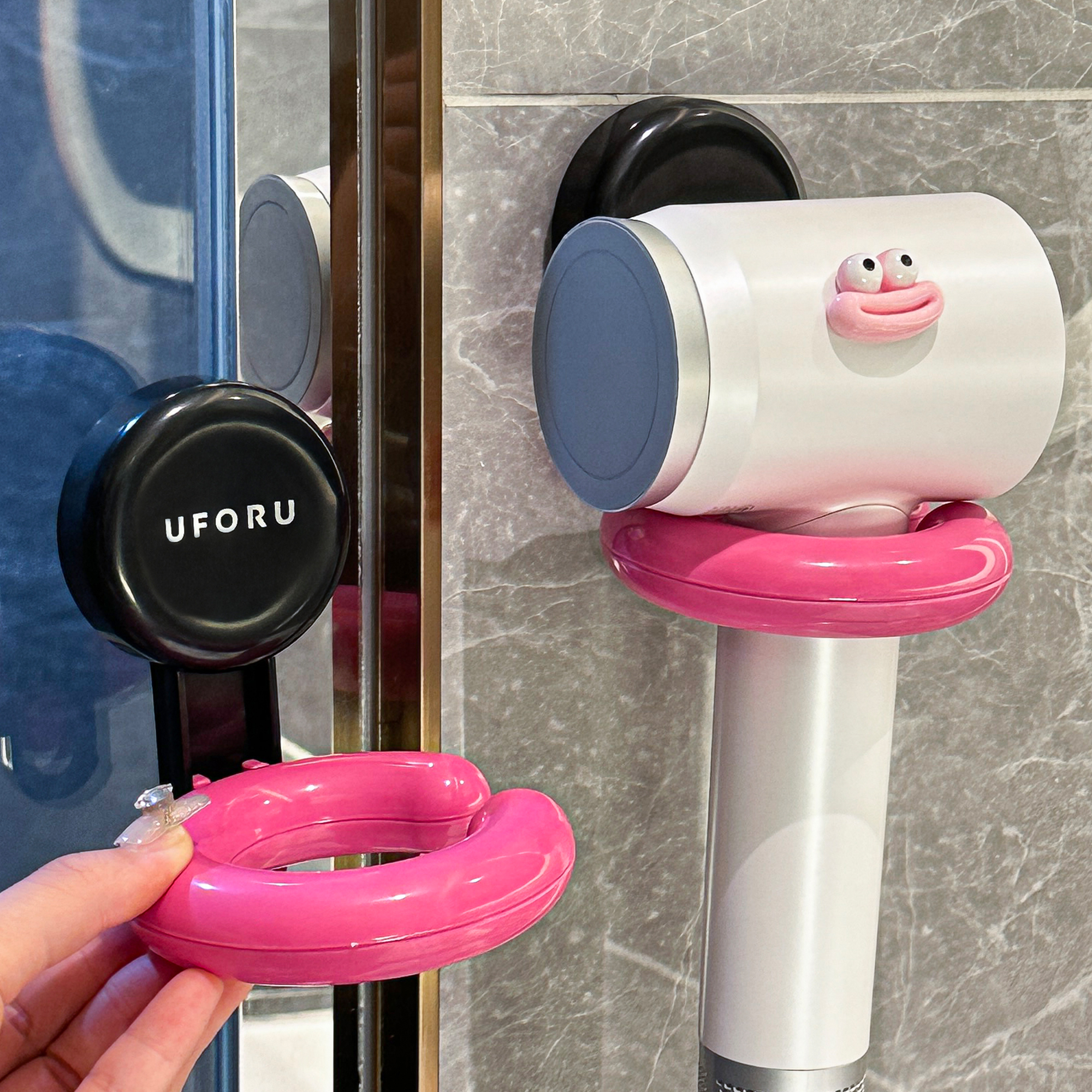 吸盘吹风机架懒人支架解放双手卫生间浴室免打孔戴森风筒架置物架