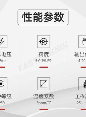 FASTECHNIK 4-20mA信号转换器变送隔离器 FSJ-PM-R2-D-D2-P2-000