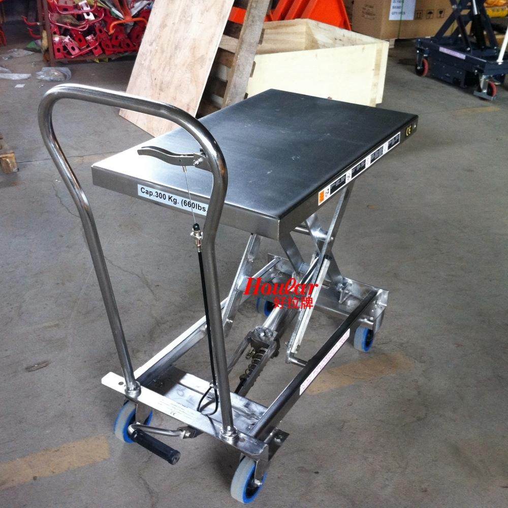 跨境全不锈钢手动平台车500kg液压升降304sus不锈钢手推车升高车,五金/工具,升降台,淘宝优惠券,粉丝福利购,淘宝优惠卷