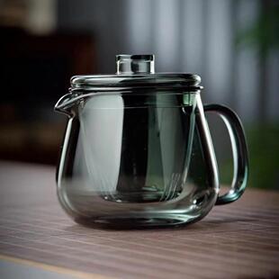 玻璃茶壶家用冲茶器加厚耐热花茶壶过滤泡茶壶茶水分离杯企鹅壶