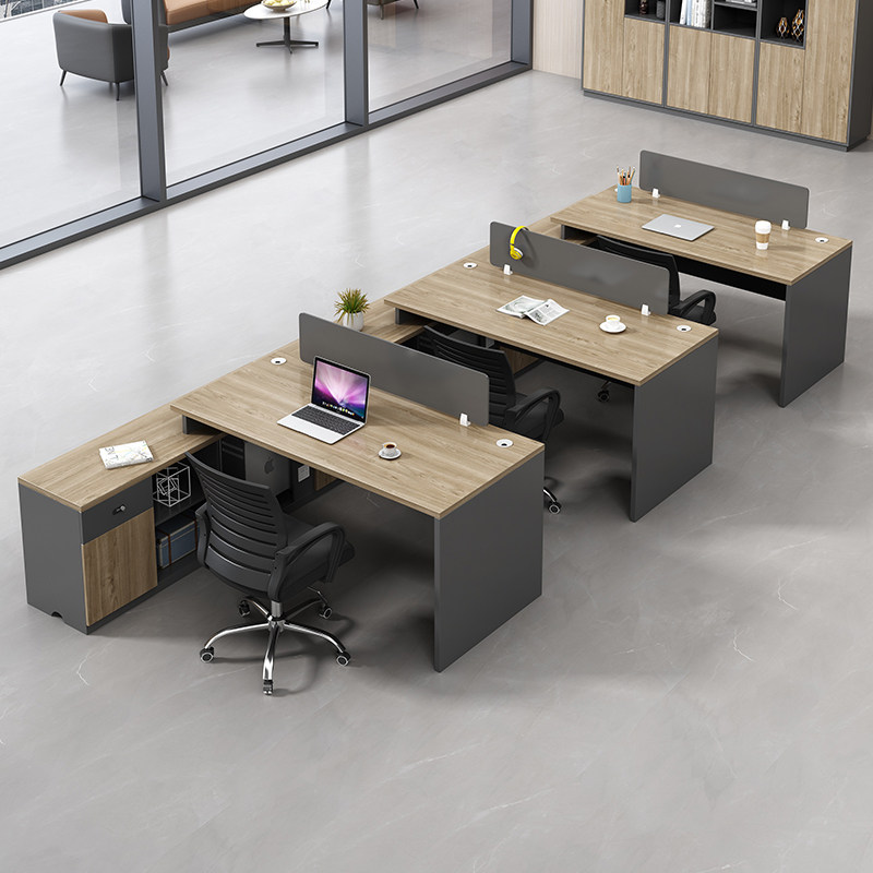 职员办公桌子办公室财务四人位工位员工卡位简约现代办公桌椅组合