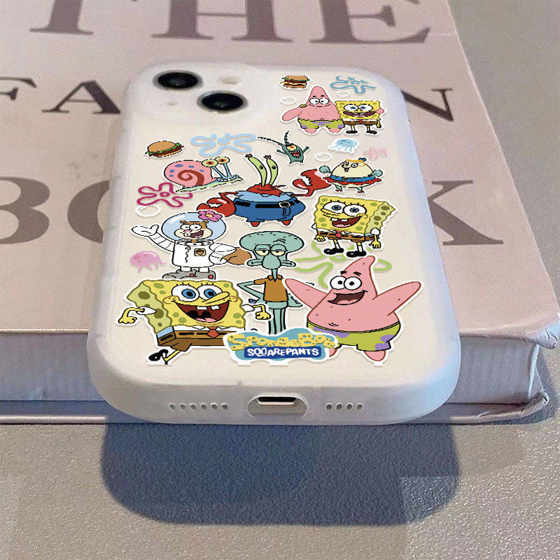 海绵宝宝适用oppoa93手机壳新款OPPOreno9/7pr0防摔findx8pro个性卡通a96/8硅胶r17/k12全包4se软壳5女保护套