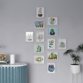 免费冲洗印照片走廊玄关竖竖挂照片墙相框墙创意挂墙装 饰免打