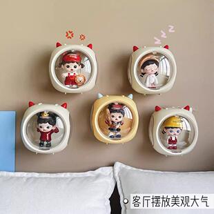 大盲盒透明展示盒 收纳盒挂墙式防尘手办壁挂架