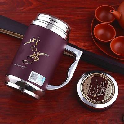 【正品官方旗舰店】保温杯男款大容量紫砂内胆男女士茶杯磁化盖商