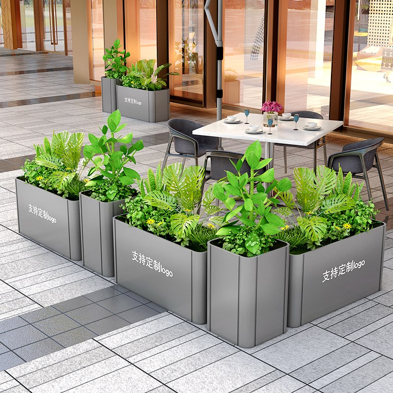 种植箱成品隔断围栏长方形外摆室外护栏市政楼盘树箱坐凳铁艺花箱