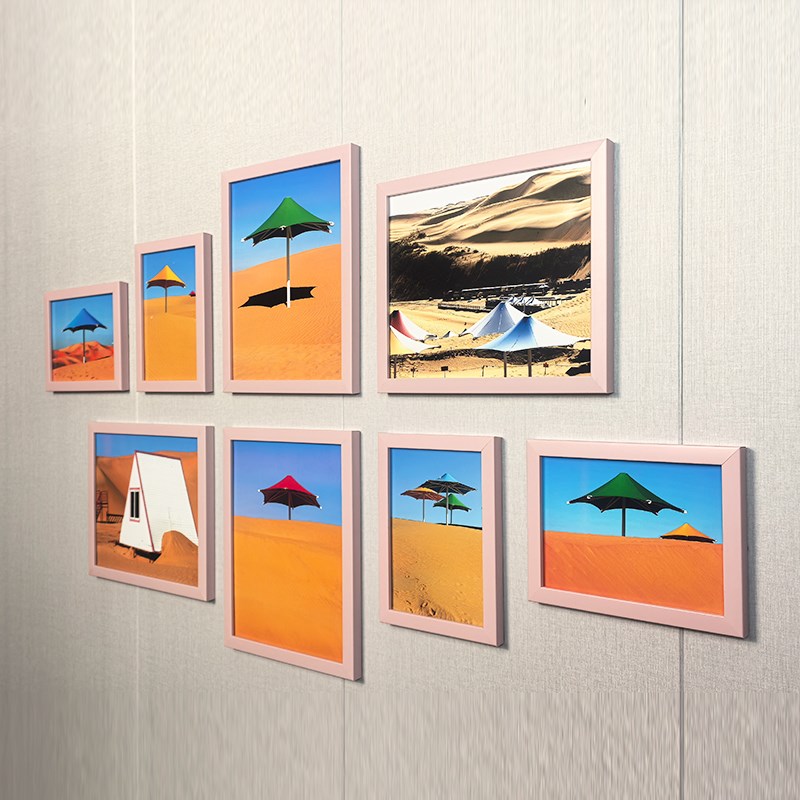 创意现代相框挂墙客厅照片墙免打孔墙上画框展示背景墙镜框画