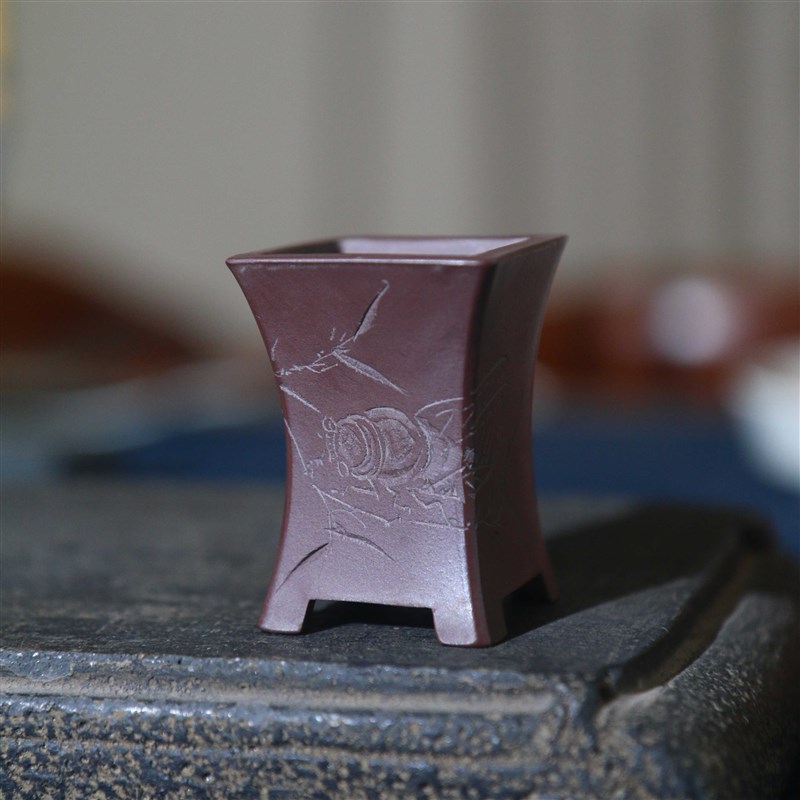 紫砂花盆微型盆景盆桌面小盆桌面盆栽掌上盆景迷你特小拇指盆微盆