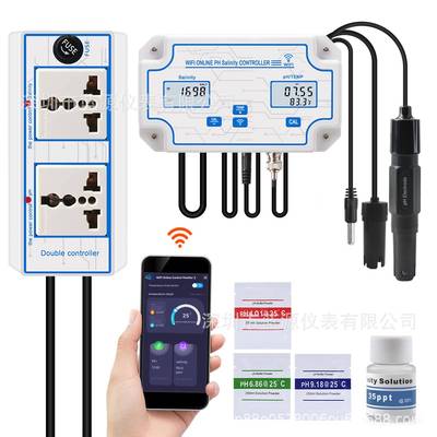 涂鸦WiFi智能水质检测仪PH/盐度salinity淡海水鱼缸水产养殖控制