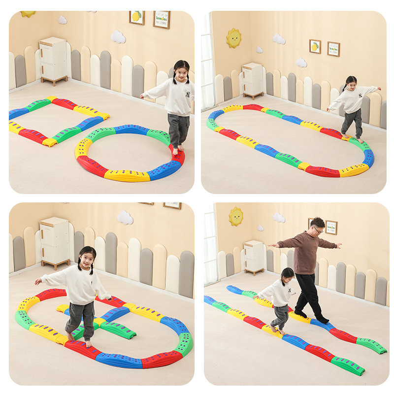 感统训练器材幼儿园触觉平衡板儿童家用平衡木室内前庭独木桥