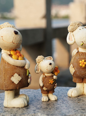 欧式生肖创意客厅家居饰品 家装装饰品家里电视柜三羊泰