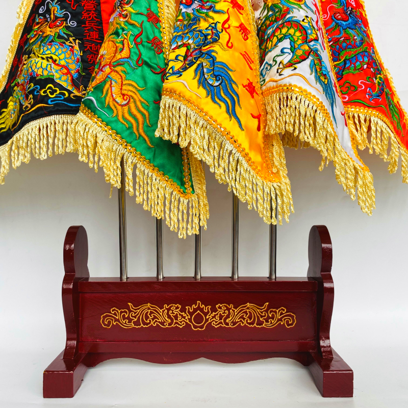 道士用品道家五色旗令旗令箭五营旗兵马旗令旗架子全套五龙旗新款