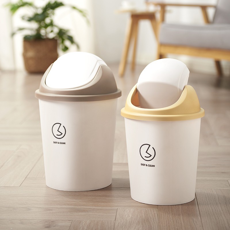 垃圾桶家用客厅卧室卫生间厕所有盖带盖创意摇盖大号摇盖小拉圾筒