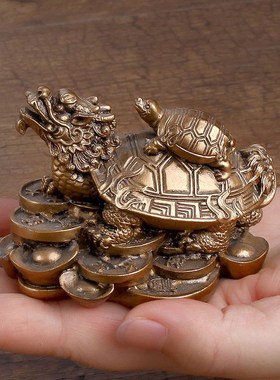 龙龟招财龟母子龟 业礼品 家居客厅摆设客厅酒柜装饰工艺品