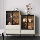意式 极简酒柜烤漆靠墙碗柜橱柜子客厅茶水柜电视柜低边柜