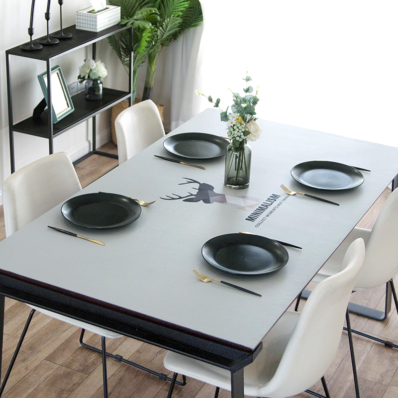 儿童爱卡通餐桌垫防水防油免洗in桌布办公室电脑桌皮革台垫布